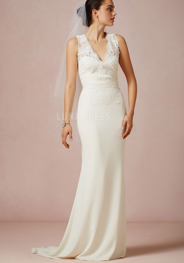 elegant-floor-length-sheath-column-v-neck-chiffon-lace-bridal-gowns-with-bowknot_1402110020